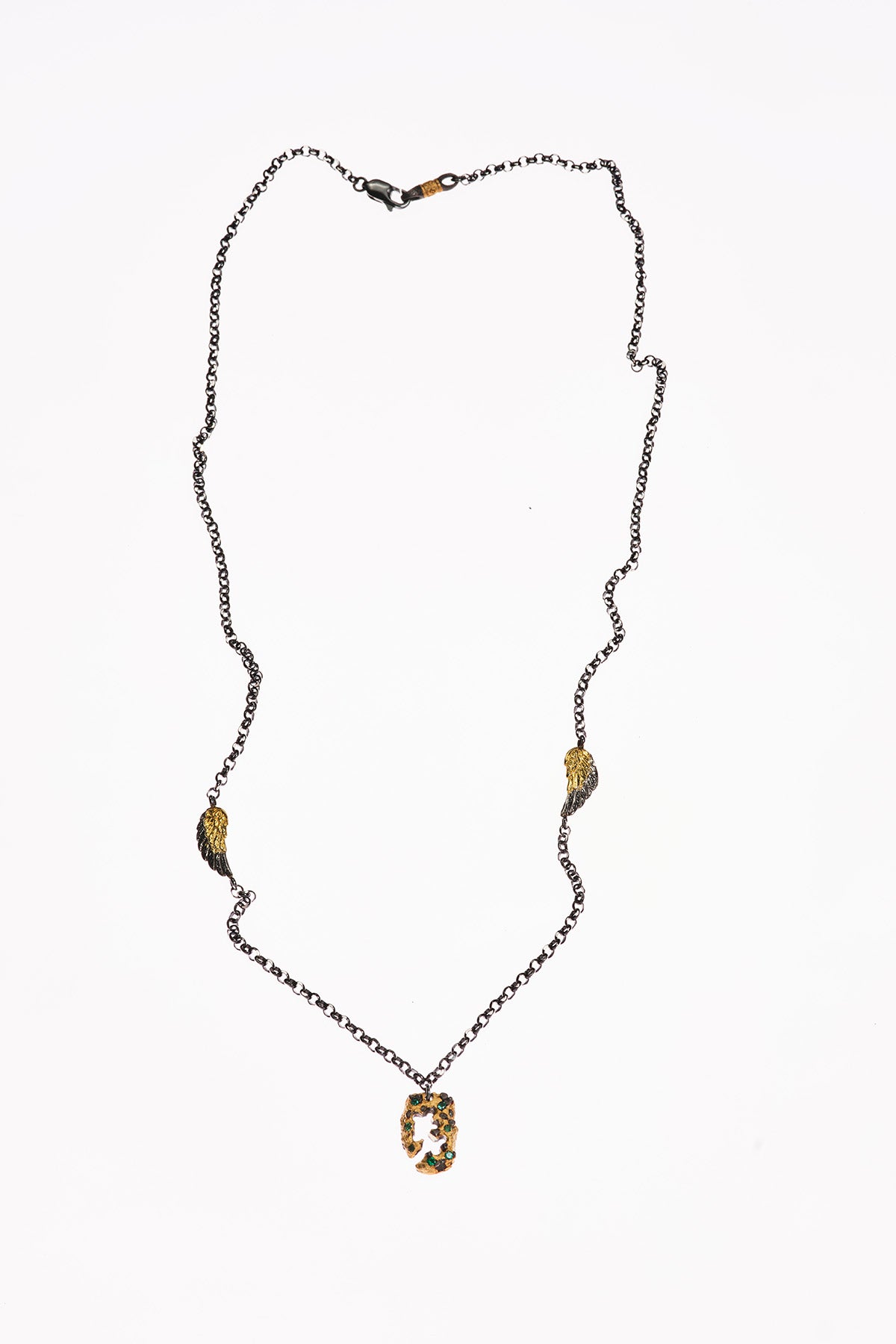 Cora Zümrüt Taşlı Gümüş Kolye