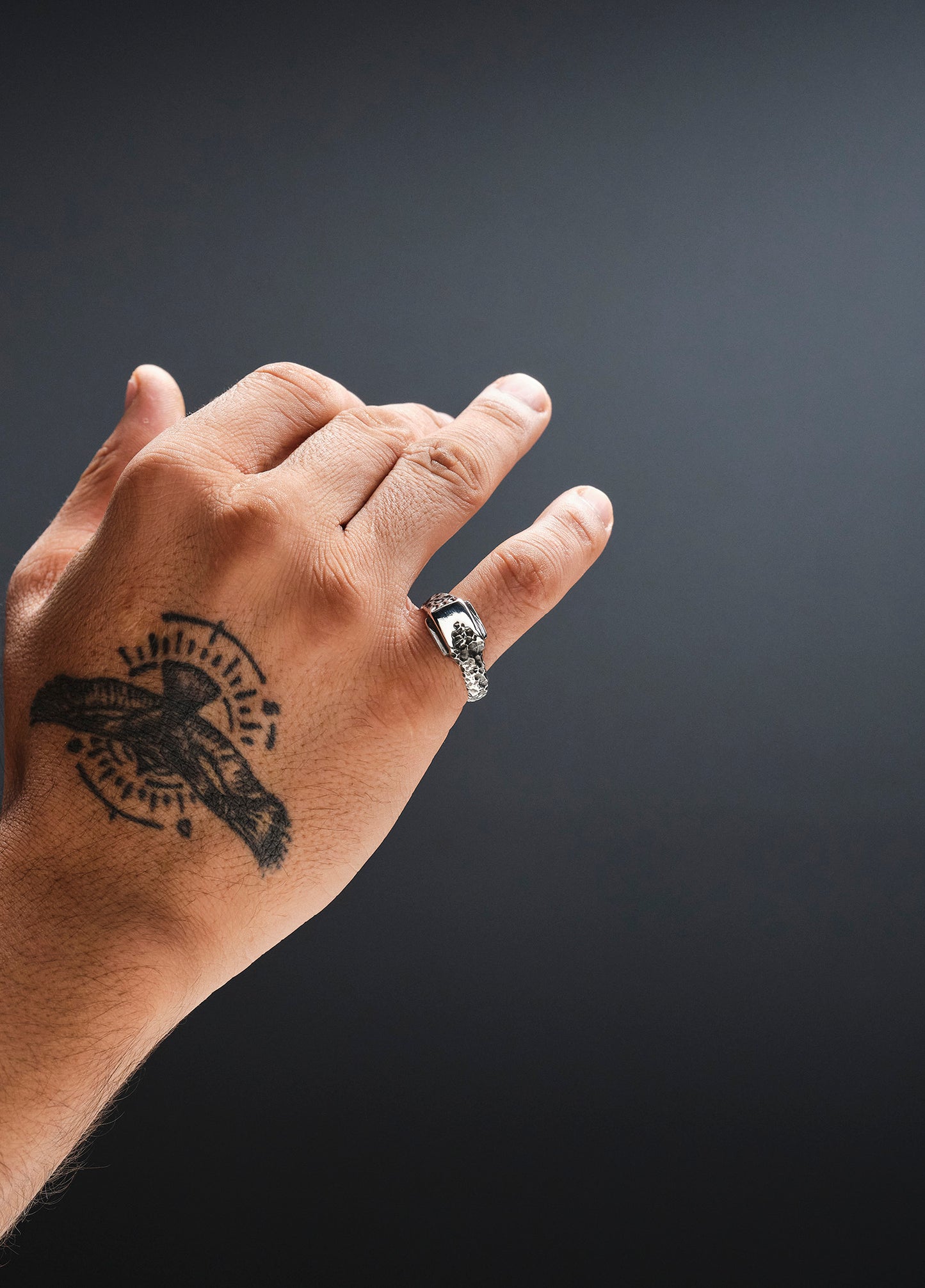 Connell Oxidized 925 Sterling Silver Ring