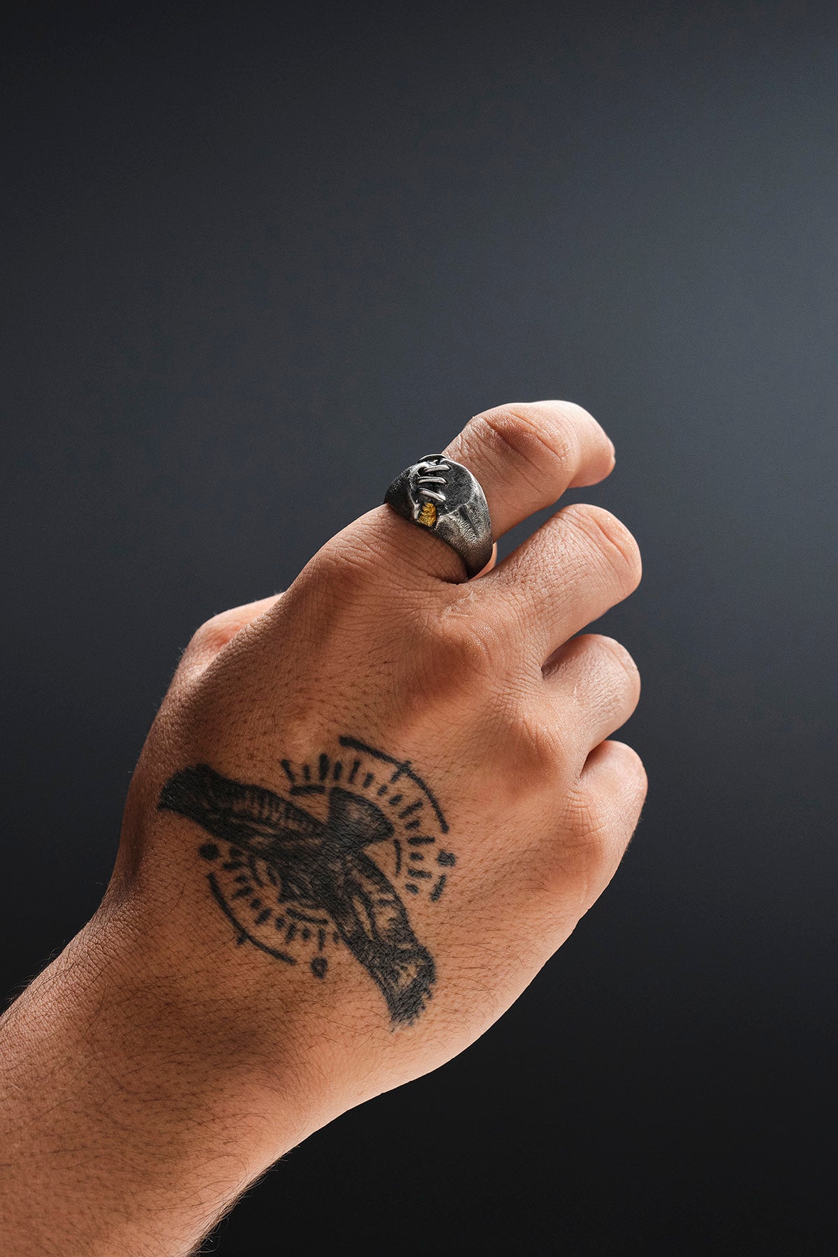 Javed Oxidized Silver Ring