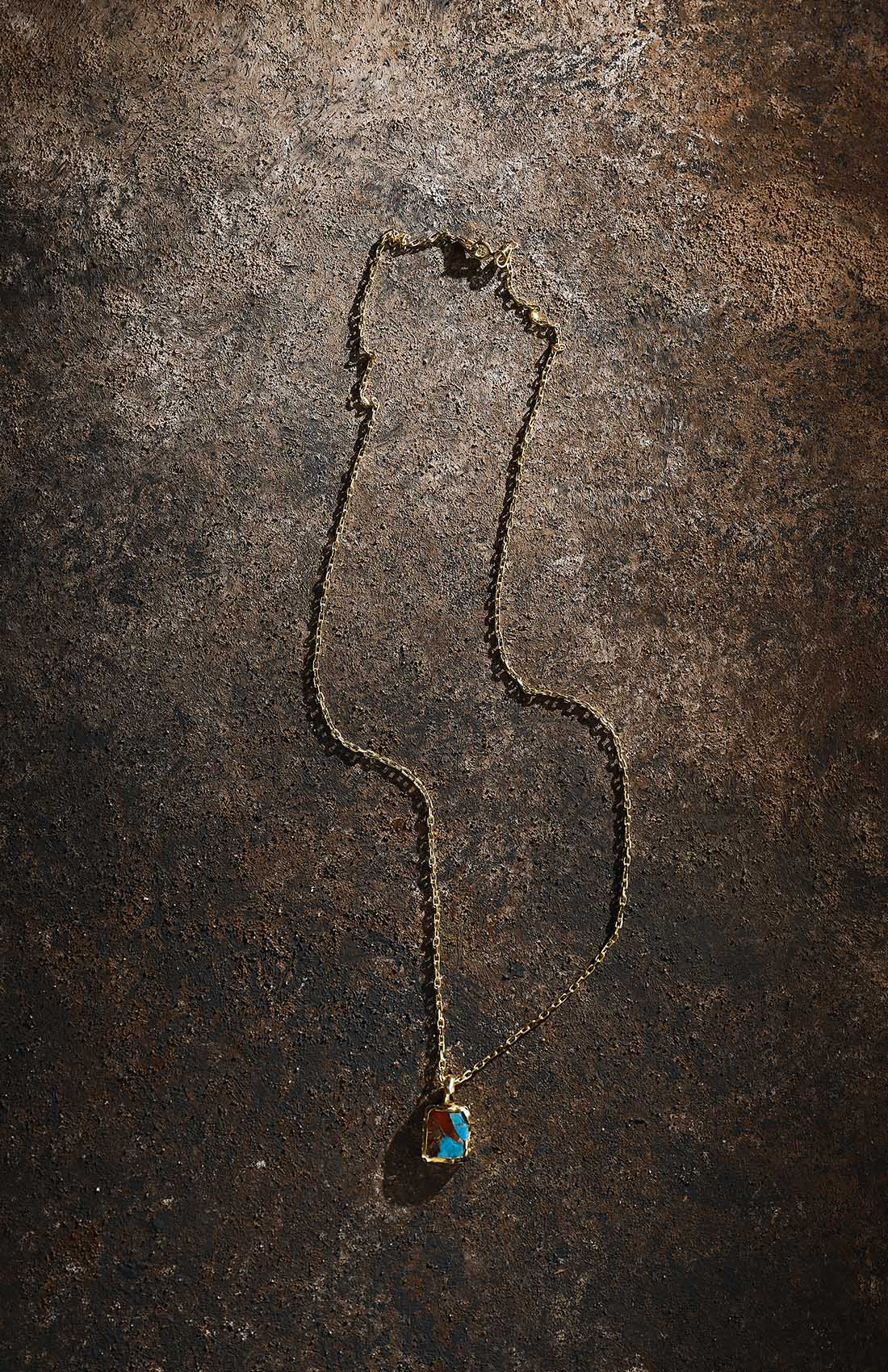 Turquoise Gold Necklace