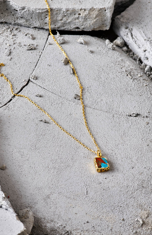 Turquoise Gold Necklace